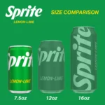 Sprite Lemon Lime Mini Soda Pop Soft Drink, 7.5 fl oz, 10 Pack Cans - Image 6