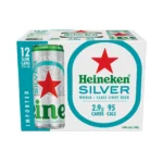 Heineken Silver Lager Beer, 12 Pack, 12 fl oz Cans - Image 2