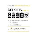 CELSIUS Sparkling Strawberry Lemonade, Functional Essential Energy Drink, 12 Fl Oz (Pack of 12) - Image 3