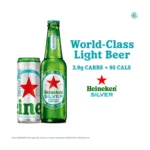 Heineken Silver Lager Beer, 12 Pack, 12 fl oz Cans - Image 3