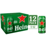 Heineken Original Netherlands Lager Import Beer, 12 Pack, 12 fl oz Cans, 5% ABV
