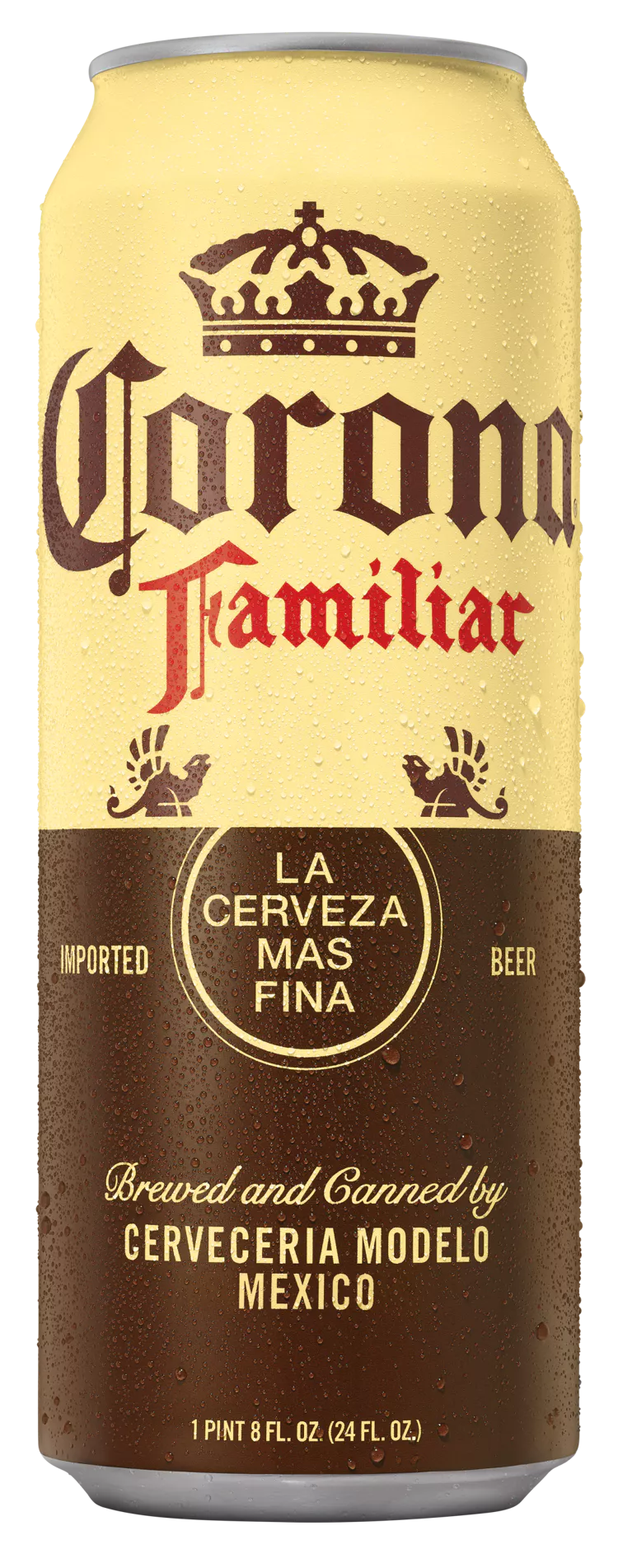 Corona Familiar Mexican Lager Imported Beer, 24 fl. oz. Can Beer, 4.8% ABV - Image 1
