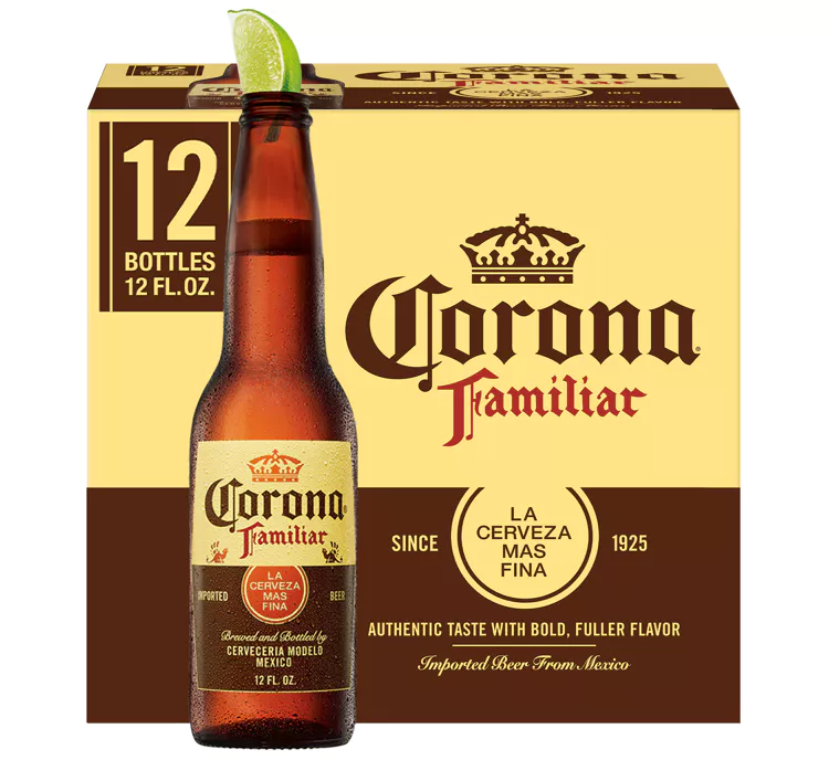 Corona Familiar Mexican Lager Imported Beer, 12 pk 12 fl. oz. Bottles, 4.8% ABV - Image 1