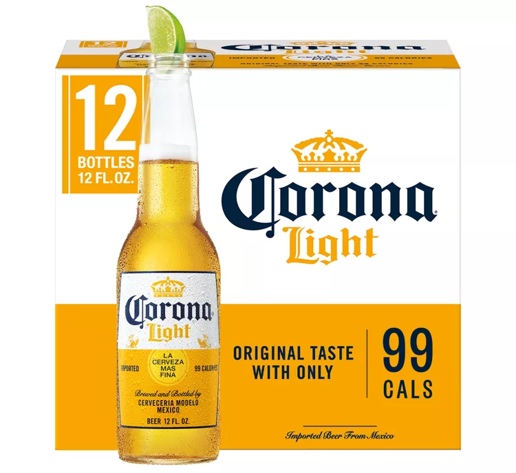 https___images.salsify.com_image_upload_s--yYpJEMOJ--_c_fit,w_3000,h_3000,dn_300,b_white_b5998fe20f111e125e813cba9fe631dbc9bb29ff Corona Light Mexican Lager Light Beer, 12 pk 12 fl. oz. Bottles, 4.0% ABV - Image 1